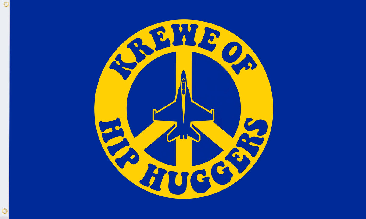 Hip Huggers Blue and Gold Flag