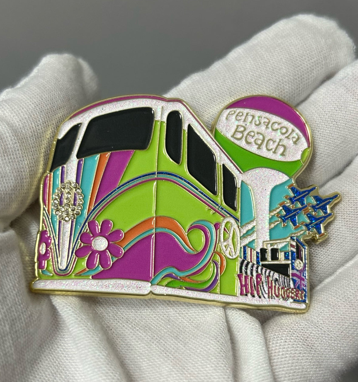 Beach Bus and Blues Pin