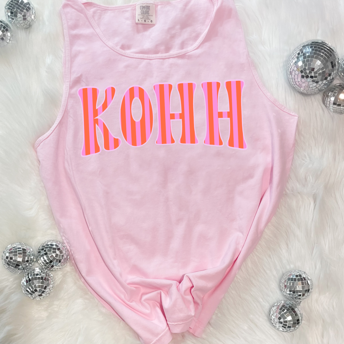 KOHH Tank Top - Coral Text (Pre-Sale)