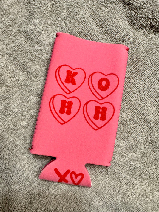 Tall Valentine Koozie