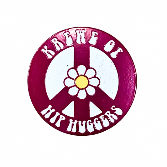 Dark Pink Logo Glitter Pin